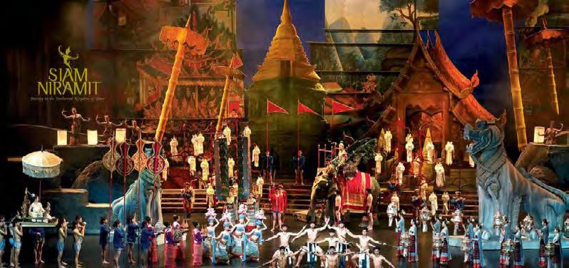 SIAM NIRAMIT SHOW SIAM NIRAMIT SHOW Έναρξη: 20:00 Διάρκεια: 2 ώρες Το Siam Niramit είναι μια παγκοσμίως διάσημη θεατρική παράσταση που λέει την ιστορία της Ταϊλάνδης μέσα από τον πολιτισμό, τις