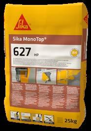 Sika MonoTop -627 HP Υψηλής απόδοσης, 1-συστατικού, τσιµεντοειδές, επισκευαστικό κονίαµα για δοµητικές εφαρµογές µεγάλου πάχους ΕΦΑΡΜΟΓΕΣ Υψηλής απόδοσης δοµητικές επισκευές µεγάλου πάχους σε