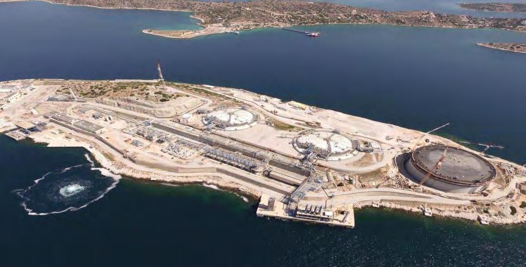 Άμεση Επέκταση Υπάρχουσας Υποδομής 2 η αναβάθμιση του τερματικού σταθμού ΥΦΑ της νήσου Ρεβυθούσας: Με την προσθήκη της τρίτης δεξαμενής ο συνολικός χώρος αποθήκευσης θα αυξηθεί στα 225.