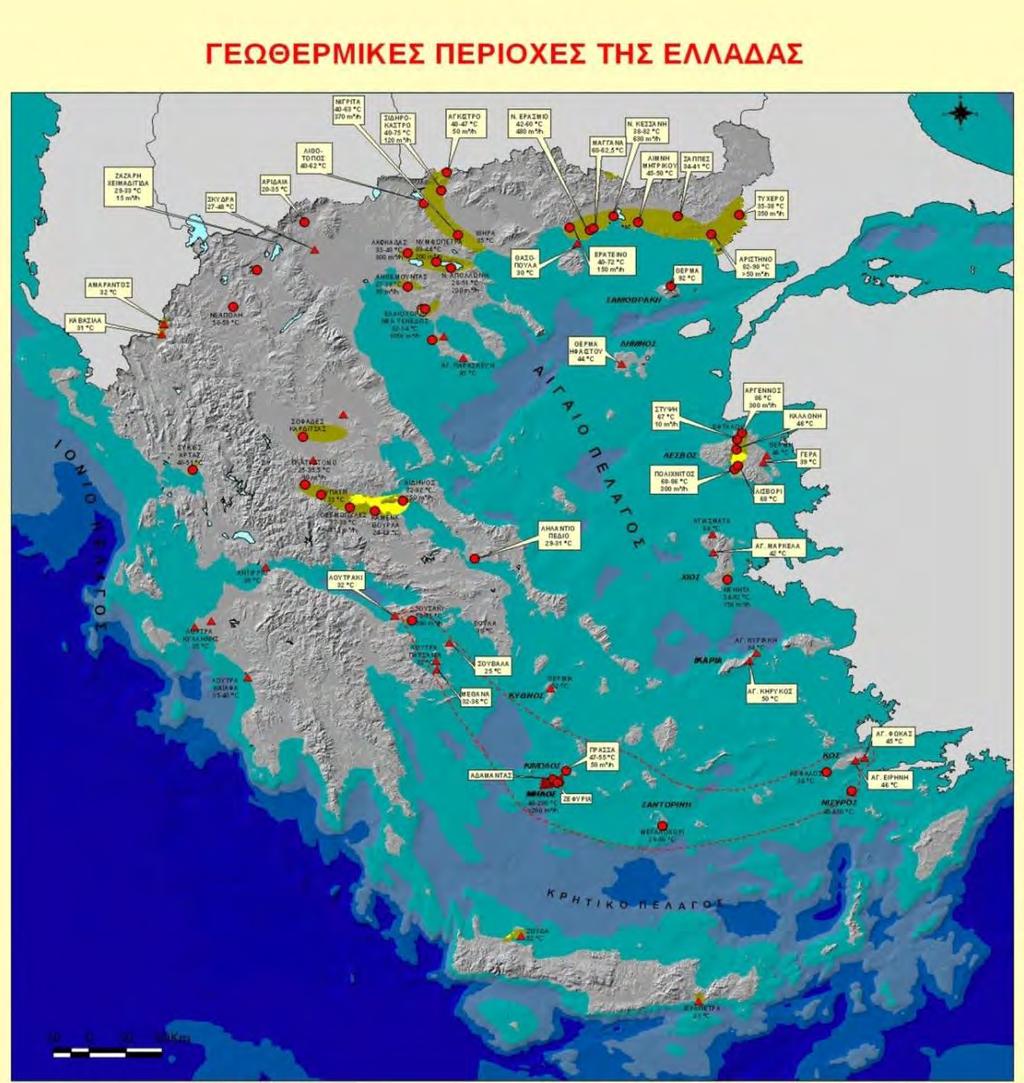 Γεωθερμία στην Ελλάδα Περιοχές στις οποίες η ΔΕΗ Ανανεώσιμες ΑΕ έχει μισθώσει το δικαίωμα έρευνας