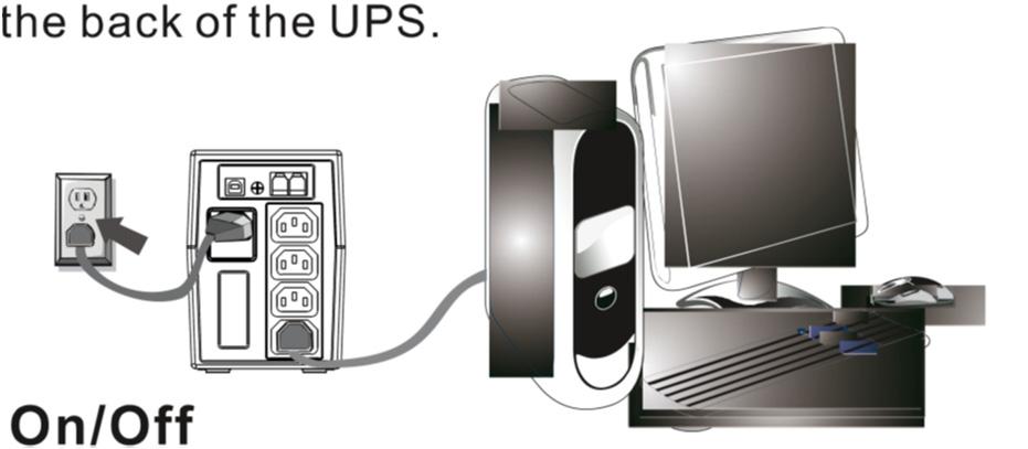 Τοποθετήστε το UPS τουλάχιστον 20εκ. μακριά από οθόνες, ώστε ν αποφύγετε παρεμβολές. 4. Τοποθέτηση Συνδέστε το UPS σε γειωμένη πρίζα εναλλασσόμενου ρεύματος.