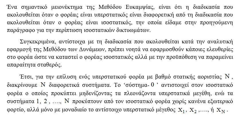 Ανάλυση υπερστατικών δικτυωμάτων με τη Μέθοδο Ευκαμψίας