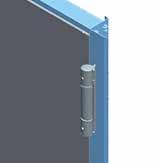 Door-leaf of sandwich type, made of galvanized sheet-metal, and internal fulfillment from fireproof thermal and sound insulating material with a base of mining fibres, of 100 KG / M 3 density, and 2