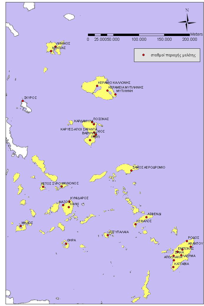του Υδατικού Διαμερίσματος Νήσων Αιγαίου (GR14)