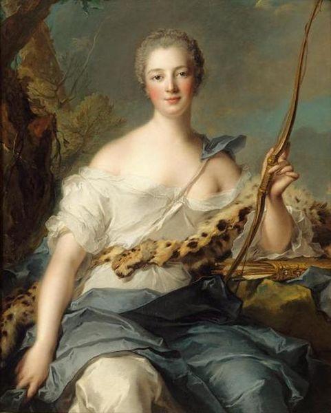François Quesnay (1694 1774) Madame de Pompadour (1721-1764) ως Άρτεμις, Ελαιογραφία