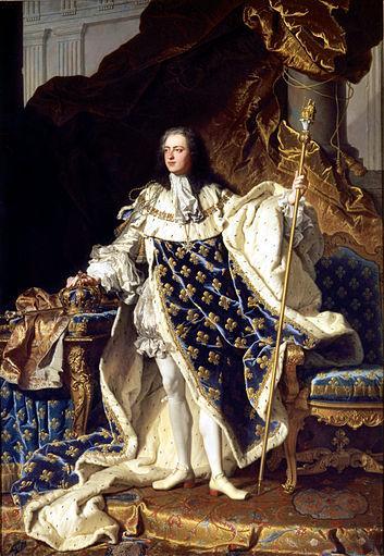 Versailles et de Trianon Λουδοβίκος ΙΕ (1710-1774) με τα ενδύματα της στέψης του,
