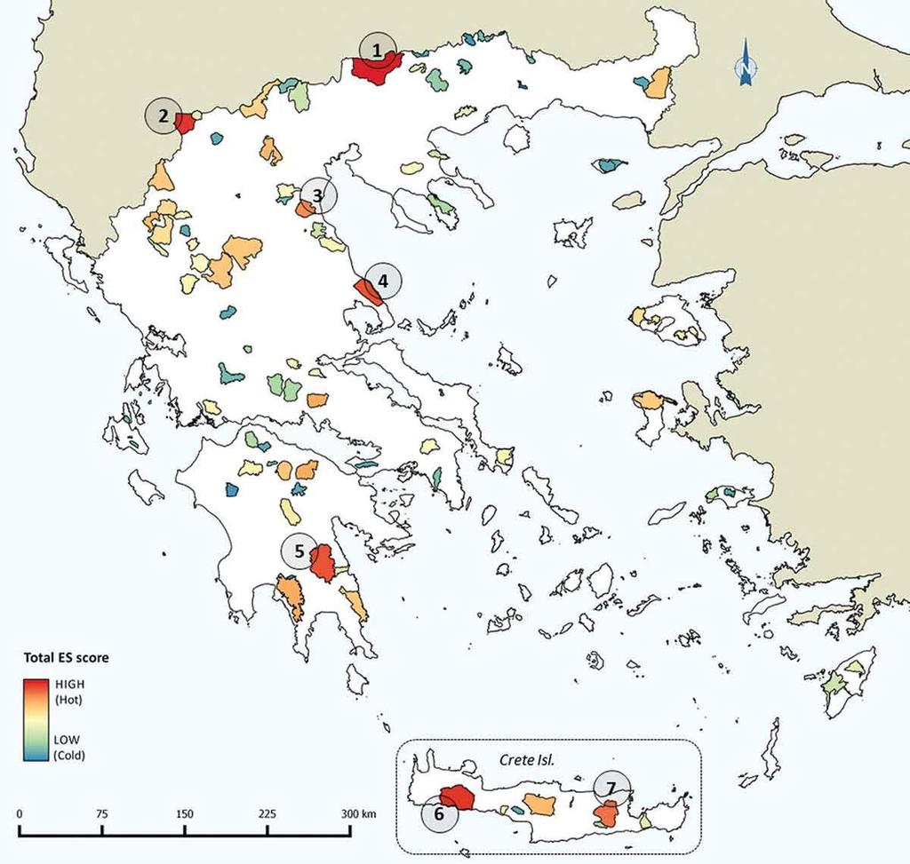 αξιολόγηση δεικτών οικοσυστημικών υπηρεσιών Kokkoris