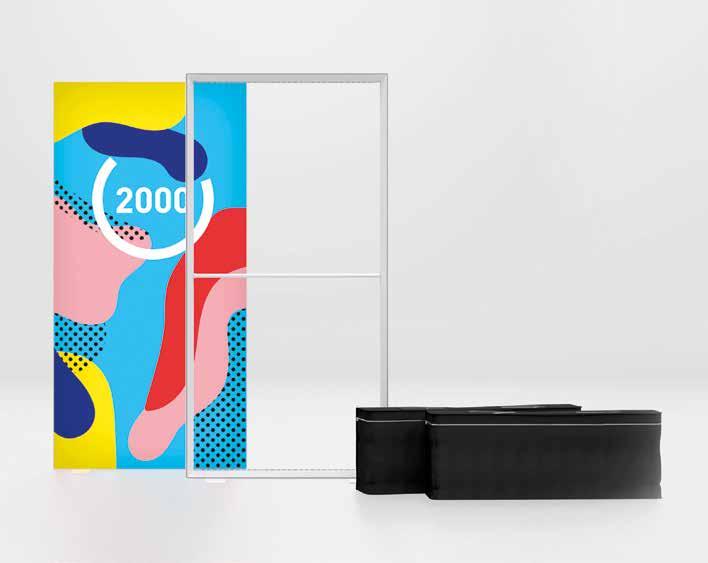 Πλαίσια Stretch & Φωτιζόμενες Επιγραφές PIXLIP GO Lightbox 100 Με συνολικό ύψος τα.000 χιλ., το Lightbox 100 στέκεται στο ίδιο ύψος με τους πελάτες σας!