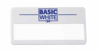 Οργάνωση / Διάταξη Ραφιών / Σήμανση / Μεταφορά Κονκάρδα Προσωπικού "Basic White 34" Εναλλάξιμο πεδίο ονόματος με διαφανές κάλυμμα. Επιφάνεια εκτύπωσης: μέγ. 65 χ 13 χιλ. (Π χ Υ).