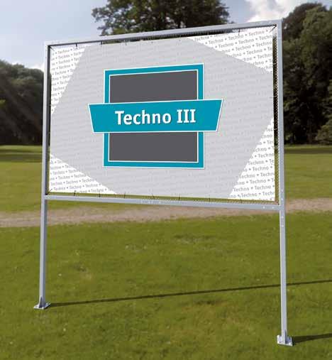 Συστήματα Πλαισίων & Στηρίγματα Banner / Αξεσουάρ για Banner Σύστημα Προβολής με Βάση "Techno III" Υλικό: ατσάλι Επιφάνεια: γαλβανισμένη Ύψος από το έδαφος: 1.500 χιλ.