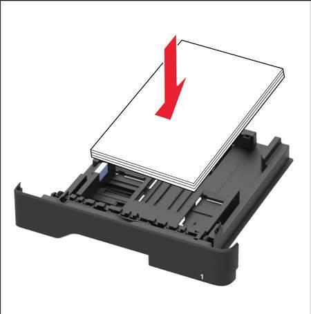 Μην φορτώνετε ή αφαιρείτε ένα συρτάρι χαρτιού, ενώ εκτυπώνει ο εκτυπωτής. Μην φορτώνετε πολύ χαρτί. Βεβαιωθείτε ότι το ύψος της στοίβας είναι κάτω από τη μέγιστη ένδειξη πλήρωσης χαρτιού.