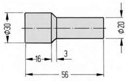 k h strm F=A p (+.5 ) ηf s A p (mm ), το εμβαδόν της εγκάρσιας τομής της εσωτερικής κοιλότητας του τελικού τεμαχίου. D /s=3/1=3mm (s το πάχος του τοιχώματος s=d -d=3-8=mm,s=1mm) 8 π 1 9.13 F= (+.
