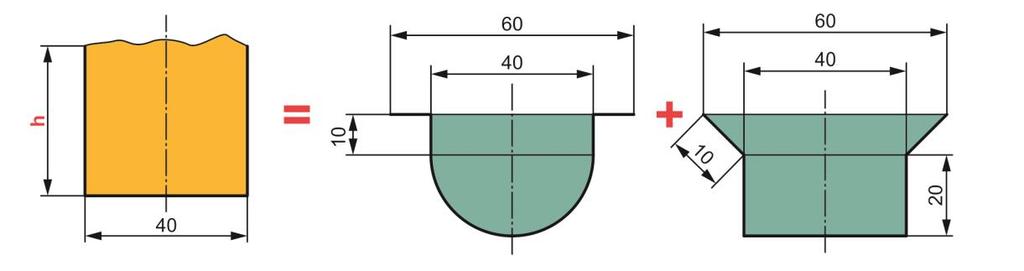 Άσκηση 4 Αν ισχύει η ισότητα στις αρχικές επιφάνειες των τριών ελασμάτων των αντικειμένων του σχήματος να προσδιοριστεί το ύψος h.