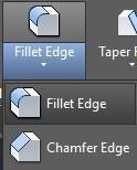 ΜΟΡΦΟΠΟΙΗΣΗ ΜΟΝΤΕΛΩΝ Καμπύλωση FILLET EDGE: Η εντολή Fillet χρησιμοποιείται στα στερεά για την δημιουργία καμπυλώσεων.