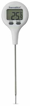 800-884 Meat Dial Ø60 8,80 1 Θερμόμετρο Thermastick Thermometer Thermastick GR Τσέπης με γρήγορη απόκριση. Μεγάλη ευανάγνωστη οθόνη LCD 12mm. Αδιάβροχο IP66. Διαστάσεις inox ακίδας Ø2,5x115mm.