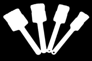 Πινέλο πλακέ με λαβή πολυπροπυλένιου Brushed, stick made of