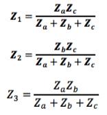 Δίθυρο Δίκτυο I 1 I 2 Εξισώσεις μετατροπής δικτύου τύπου Τ σε τύπου Π Ζ 1 Ζ 2 V 1