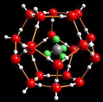 Κρυσταλλική δομή υδρίτη : CH 4.