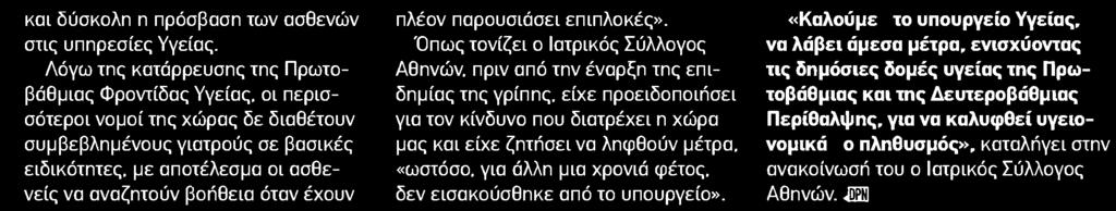 3. ΙΣΑ ΣΤΗΝ ΚΑΤΑΡΡΕΥΣΗ ΤΗΣ ΠΦΥ ΚΑΙ ΣΤΙΣ ΣΟΒΑΡΕΣ ΕΛΛΕΙΨΕΙΣ ΣΤΑ... Μέσο:.........DAILY PHARMANEWS Ημ. Έκδοσης:...22/02/2019 Ημ. Αποδελτίωσης:...23/02/2019 Σελίδα:.