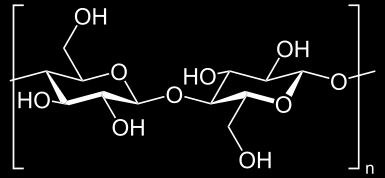 Κυτταρίνη Πολυσακχαρίτης, αποτελούμενος από γραμμική β(1 4) αλυσίδα μονάδων γλυκόζης n γλυκόζης =εκατοντάδες-χιλιάδες Η κελλοβιόζη είναι η επαναλαμβανόμενη