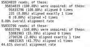 Εικόνα 80: Ηtseq-count (rawdatarep3) Από την ολοκλήρωση της χαρτογράφησης στην mirbase και στη συνέχεια στο αναφορικό γονιδίωμα (reference genome) προέκυψαν τα παρακάτω δεδομένα: Εικόνα 81: