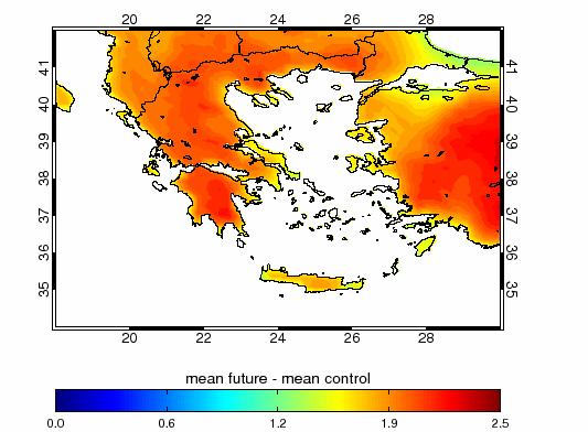 Κλιματική αλλαγή στην Ελλάδα Μεταβολές από το 1960-1990 μέχρι το 2021-2050