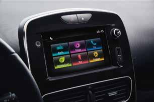 Πρακτικότητα και συνδεσιμότητα Media Nav Evolution R&Go Το Renault Clio σας προτείνει τρία ολοκληρωμένα συστήματα πολυμέσων προσαρμοσμένα στις ανάγκες σας.