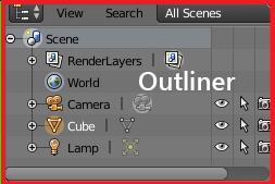 Το περιβάλλον του Blender 4. Timeline χρησιμοποιείται για την αναπαραγωγή animation, την τοποθέτηση key frames και άλλων ρυθμίσεων σχετικών με τον χρόνο.
