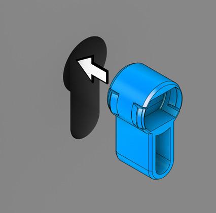 1.6 Μεταφορά Σε περίπτωση μεταφοράς προσυναρμολογημένης πόρτας χωρίς κύλινδρο κλειδαριάς η παρεχόμενη ασφάλεια μεταφοράς πρέπει να βρίσκεται στην κεντρική κλειδαριά. 1.