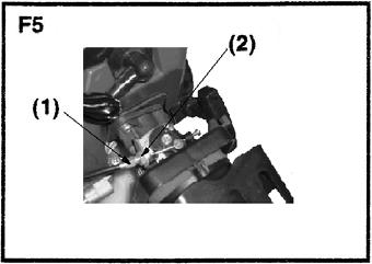 ADJUSTING THE THROTTLE CABLE 1. After releasing the throttle lever, pull the throttle wire. The normal play is 1 or 2m