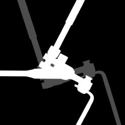 Tighten the mechanism to secure blade in place by turning the hex tool