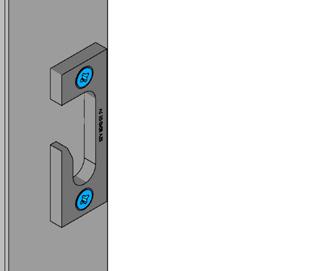 Τοποθέτηση των τμημάτων πλαισίου 2 5 mm 0,5 mm 3 2 3 mm 8,5 mm Η απόσταση ανάμεσα στην κάτω ακμή [] του κυλινδρικού άξονα (σε θέση απασφάλισης) και του άκρου εισόδου [2] του τμήματος πλαισίου πρέπει