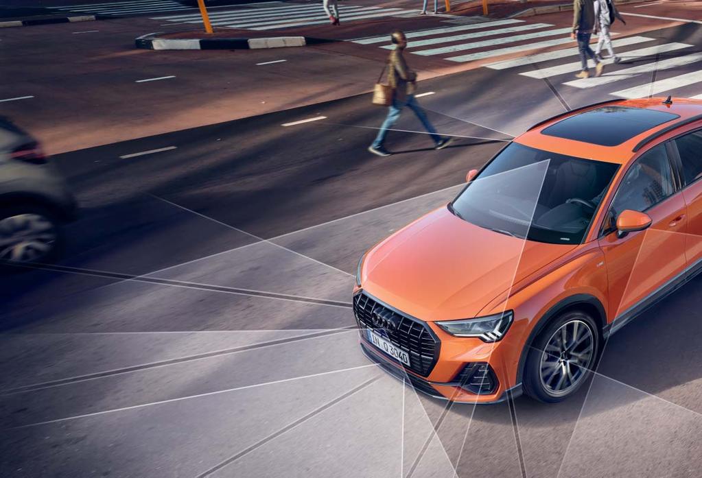 20 21 Τεχνολογία Η έξυπνη τεχνολογία στο Audi Q3 σας προσφέρει άνετη οδήγηση: Το Audi pre sense front και πλήθος συστημάτων υποβοήθησης