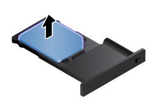 4. Για να εγκαταστήσετε μια κάρτα micro SIM, μεταβείτε στο βήμα 5. Αν θέλετε να αντικαταστήσετε μια κάρτα micro SIM, αφαιρέστε προσεκτικά την παλιά κάρτα micro SIM από το συρταράκι. 5. Εγκαταστήστε μια νέα κάρτα micro SIM στο συρταράκι ακολουθώντας ακριβώς τον προσανατολισμό που υποδεικνύεται στην εικόνα.