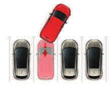 Στη συνέχεια, το σύστημα παρκάρει το όχημα ελέγχοντας αυτόματα το τιμόνι, ενώ εσείς ελέγχετε γκάζι, φρένο και κιβώτιο ταχυτήτων, ακολουθώντας τις οδηγίες στην οθόνη και