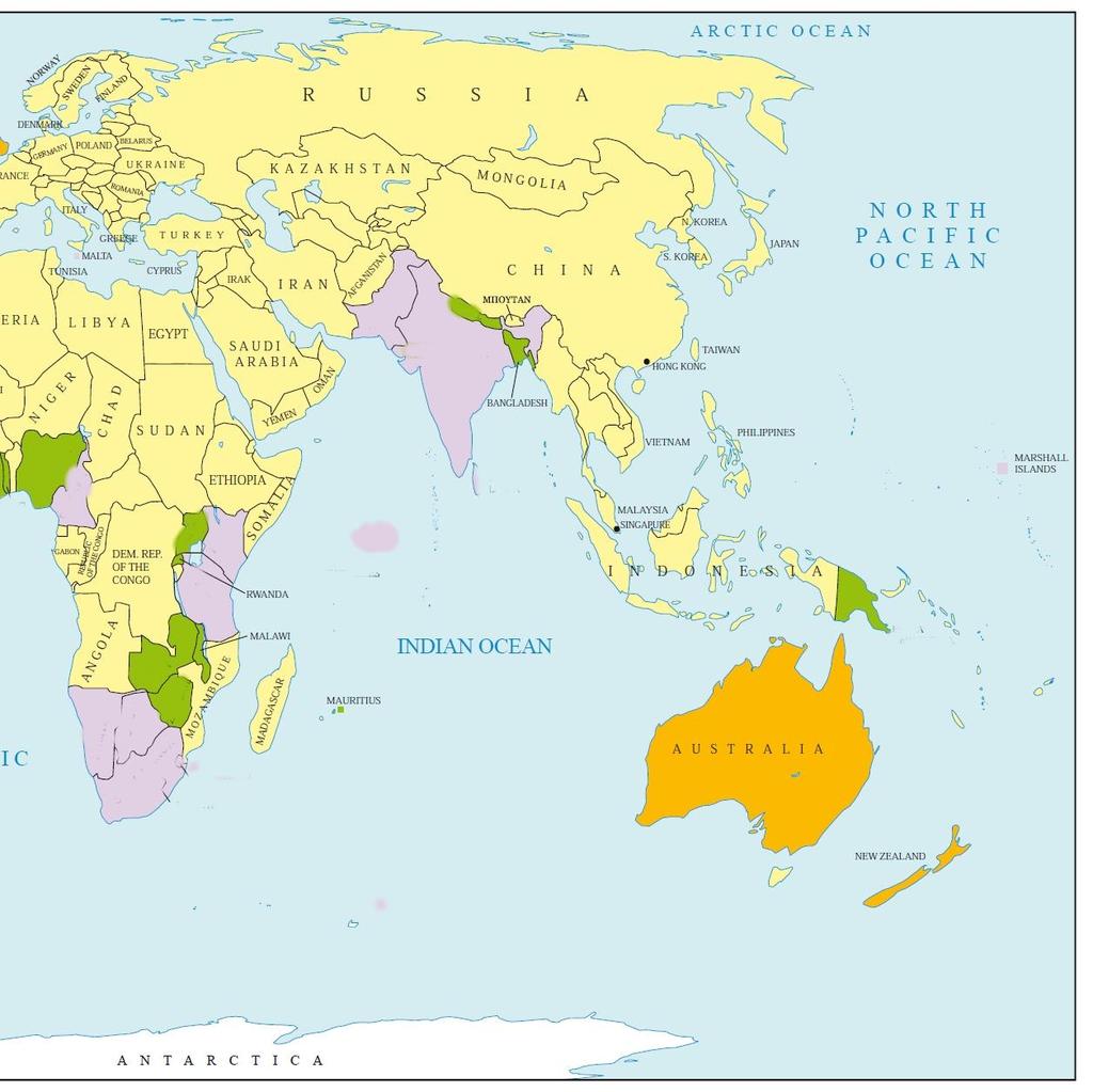 14. MALTA 15. PAKISTAN 16. NEPAL 17. TOGO 18. NIGERIA 19. INDIA 20. MARSHALL ISLAND 21. BANGLADESH 22. CAMEROON 23. KENYA 24. SEYCHELLES 25. SRI LANKA 26. PAPUA NEW GUINEA 27. UGANDA 28. TANZANIA 29.