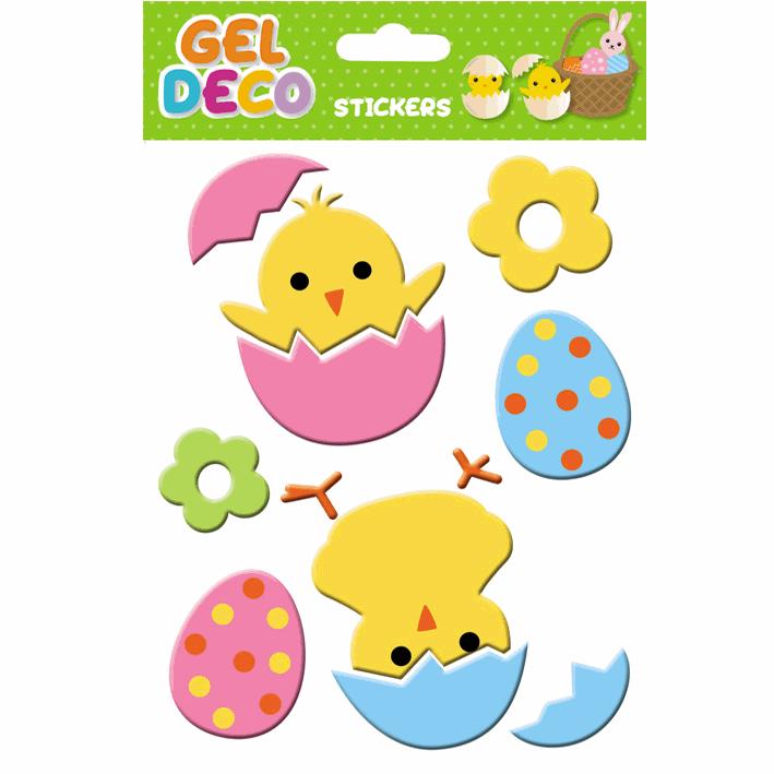 320401 320402GEL EASTER GEL STICKERS 13X17CM