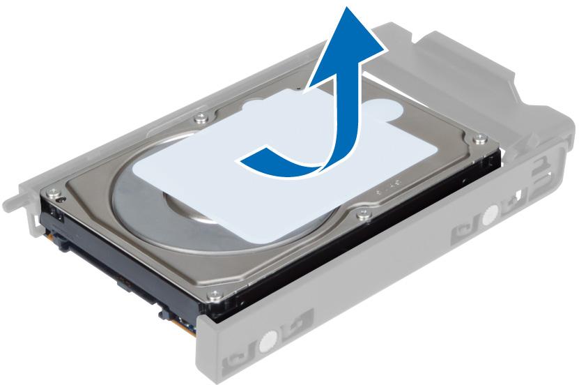 2 Αν στον υπολογιστή υπάρχει εγκατεστημένος σκληρός δίσκος 2,5 ιντσών, τοποθετήστε τον στη θήκη του και σφίξτε τις βίδες για να τον στερεώσετε.