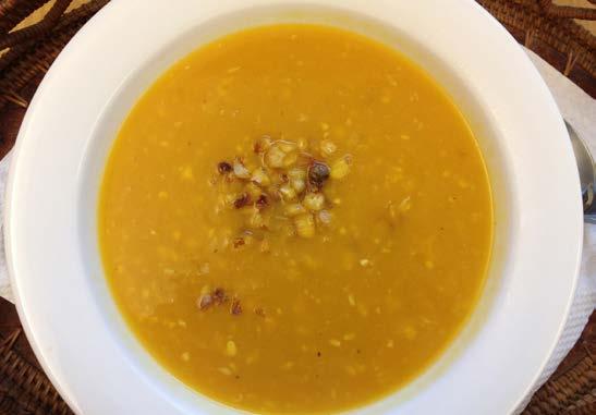 Butternut squash and sweetcorn soup Serves 4 Preparation time: 10mins Cooking time: 30mins 17 Cath United Kingdom Ingredients 1 onion, chopped 500 g butternut squash, peeled, seeded and cubed 150 g