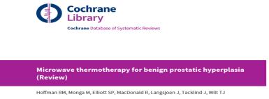 Microwave thermotherapy 2003 2012 TURP provided