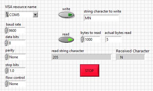 Βήμα 6o: Στο LabView σχεδιάζουμε το παρακάτω VI.