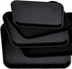 00082 45x65 cm pack: 1 17,30 δίσκοι μαύροι στρογ. (inox στεφάνι) round black trays (inox frame) 60.00090 35,5 cm pack: 12 5,30 60.