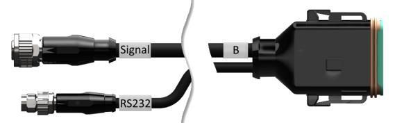 Ονομασία: Καλώδιο Β Μήκος: 30 cm «Σήμα»: Συνδετήρας Μ12, 12 πόλων «B»: Καλώδιο H «Σήμα» Συνδετήρας, 12 πόλων Βύσμα σύνδεσης Β στην τερματική μονάδα