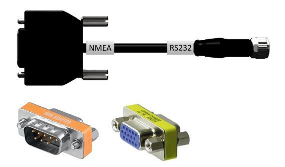 Ονομασία: Καλώδιο τύπου Ν Μήκος: 200 cm «NMEA»: Συνδετήρας, 9 πόλων Δέκτης GPS «RS232»: