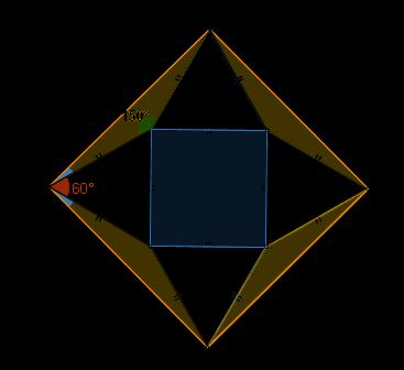 β) Αν το αρχικό τετράπλευρο AB είναι τετράγωνο, τότε τα ίσα