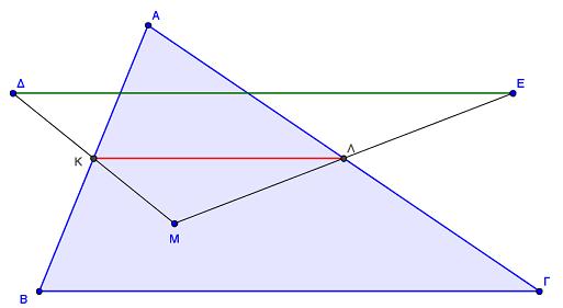 ΘΕΜΑ 3717 Δίνεται τρίγωνο και Έστω τα, μέσα των πλευρών του και αντίστοιχα. α) Θεωρούμε τυχαίο σημείο στο εσωτερικό του τριγώνου και τα, συμμετρικά του ως προς και αντίστοιχα. Να αποδείξετε ότι //.