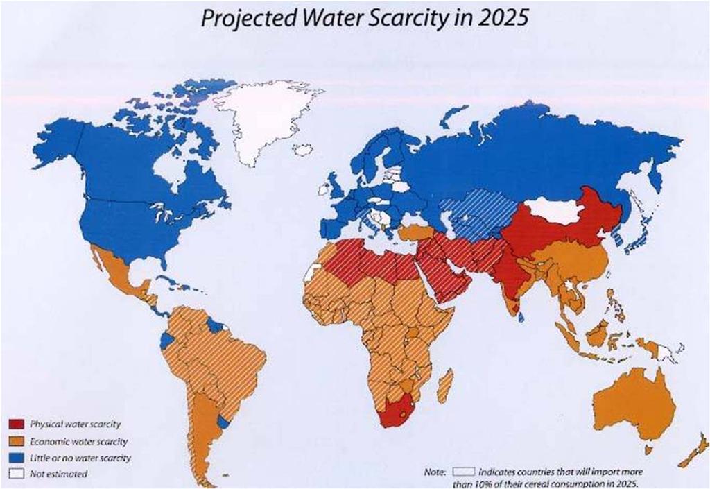 Water demand and scarcity Increasing demand due to Exponential growth of population particular in the dry regions Increase of individual demand Industrialization Excessive use for agriculture not