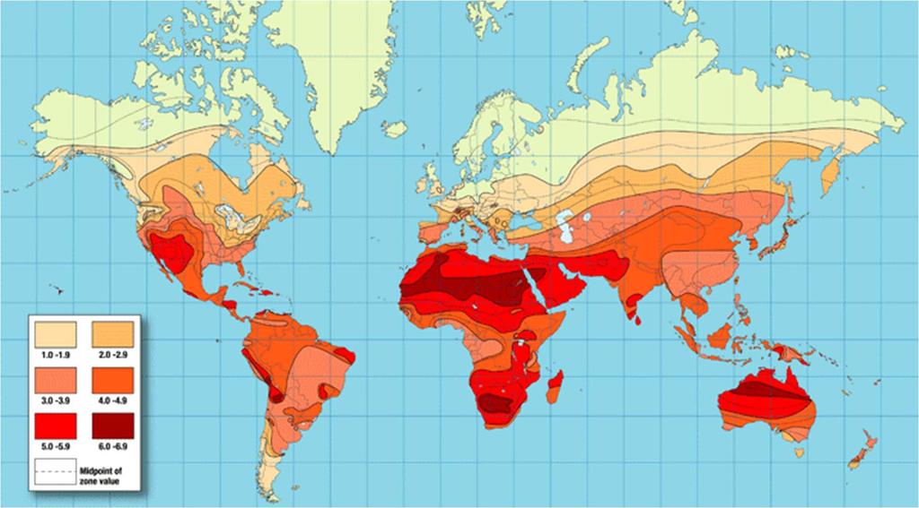 Desalination and renewables Potential of solar energy