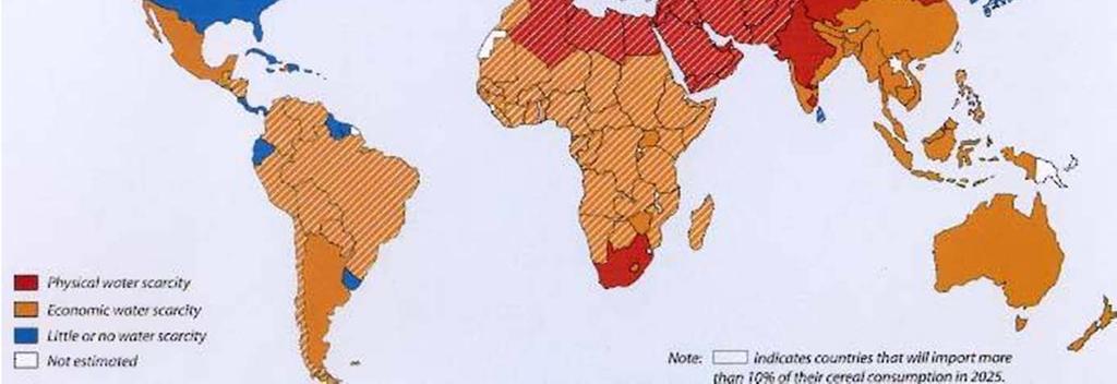 Water scarcity can be described