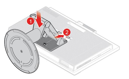 Σχήμα 16. Εγκατάσταση του στηρίγματος UltraFlex III 5. Τοποθετήστε τον υπολογιστή κατακόρυφα. 6. Συνδέστε ξανά τα εξωτερικά καλώδια και τα καλώδια ρεύματος στις αντίστοιχες υποδοχές στον υπολογιστή.